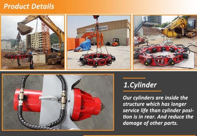 Cortador principal do disjuntor de Crane Mounted Hydraulic Concrete Pile da máquina escavadora 0